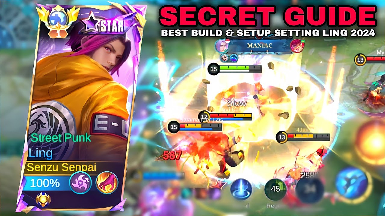 LING FASTHAND BEST BUILD & BEST SETUP SETTING GUIDE FOR EASIER TAKE ALL SWORD - Mobile Legends