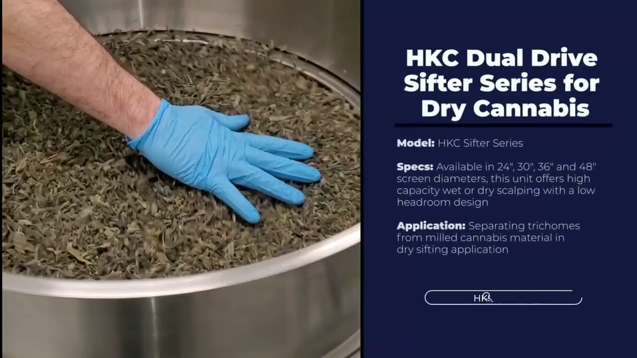 Dry Cannabis Sifting HKC Dual Drive Sifter Series for Trichome Separation - HK Technologies