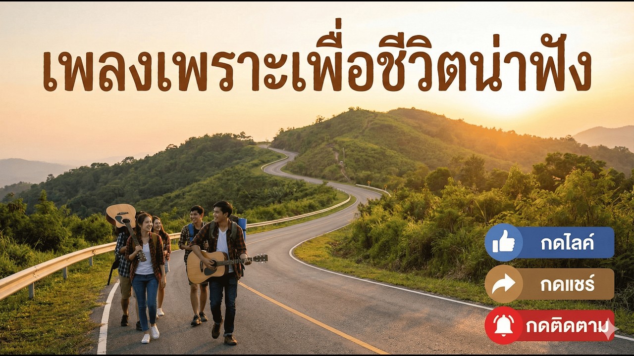 เพลงเพราะๆแนวเพื่อชีวิต ฟังเพลินๆ ไม่มีโฆษณาคั่น