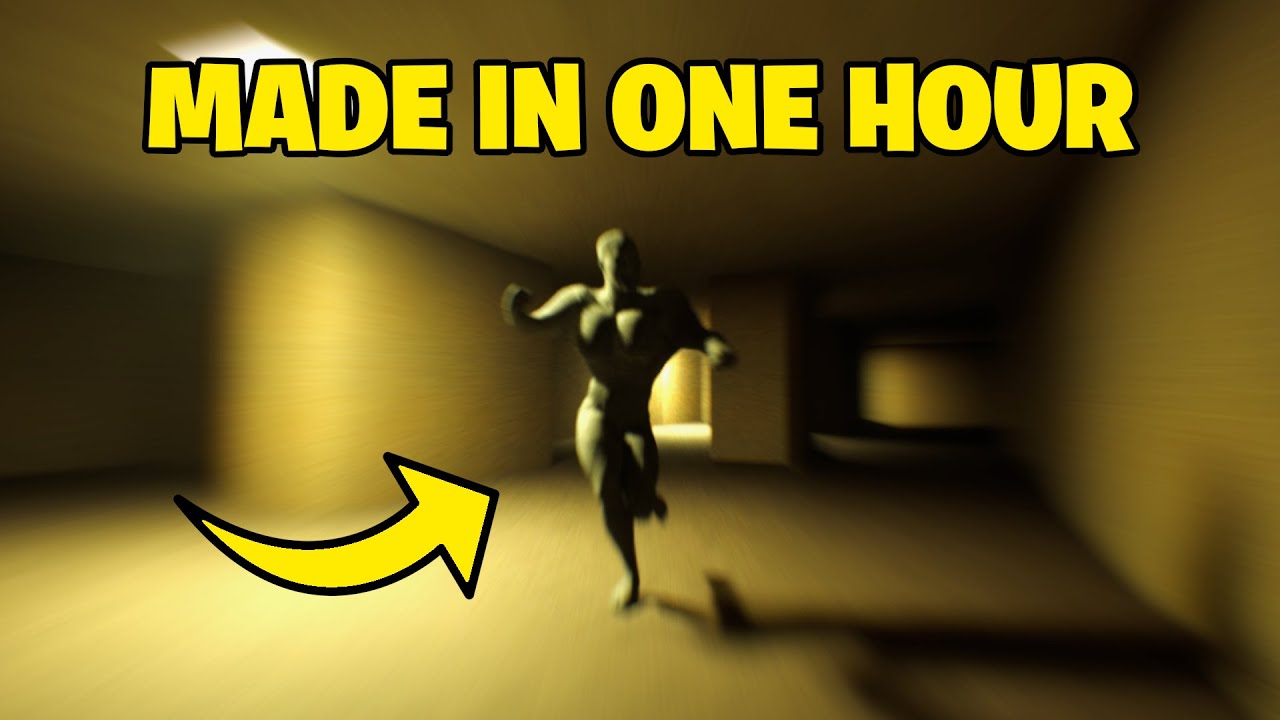I made a Backrooms HORROR GAME in 1 HOUR...