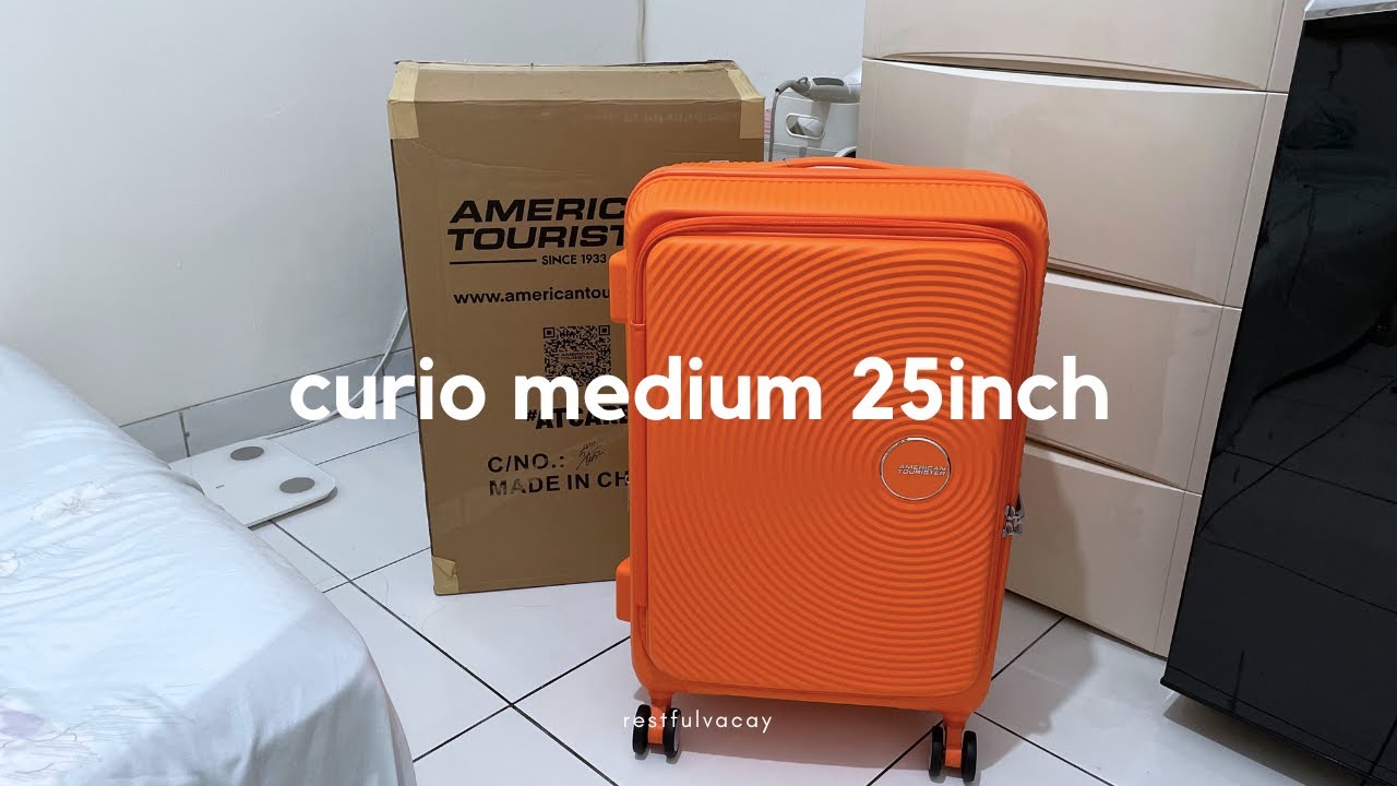 Unboxing American Tourister Curio Koper Medium 25 inch Expandable TSA Spark Orange
