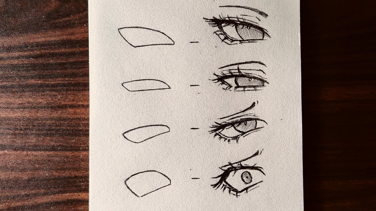 HOW TO DRAW anime eyes step by step