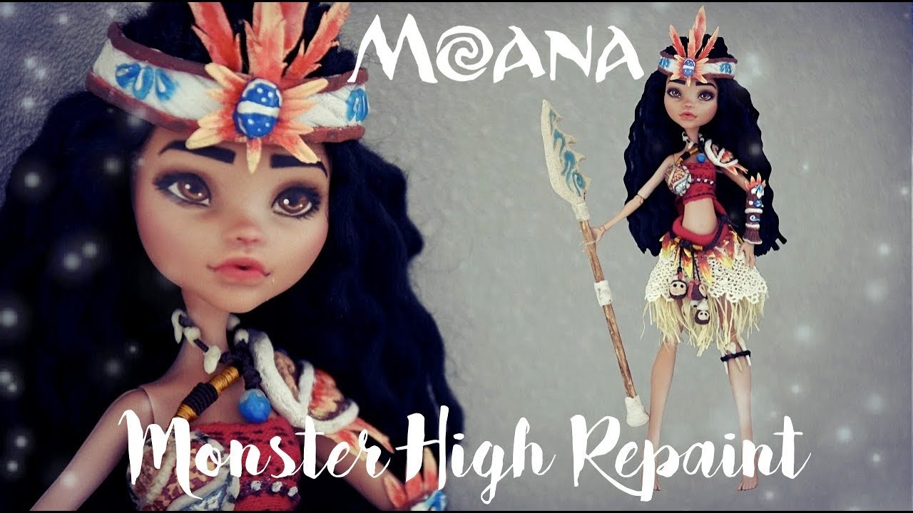 MOANA - MONSTER HIGH REPAINT (English sub)