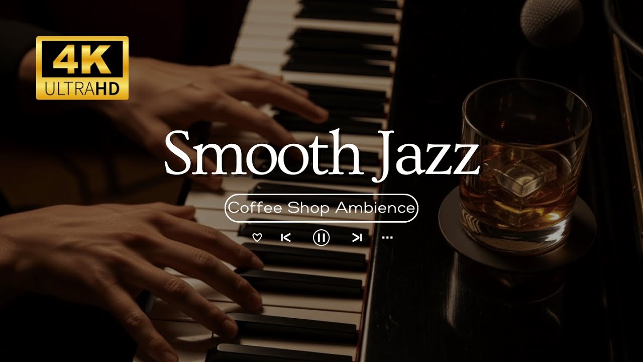 Relaxing Jazz Coffee Music - Rainy Autumn Night Ambience With Cozy Fireplace And Jazz Music