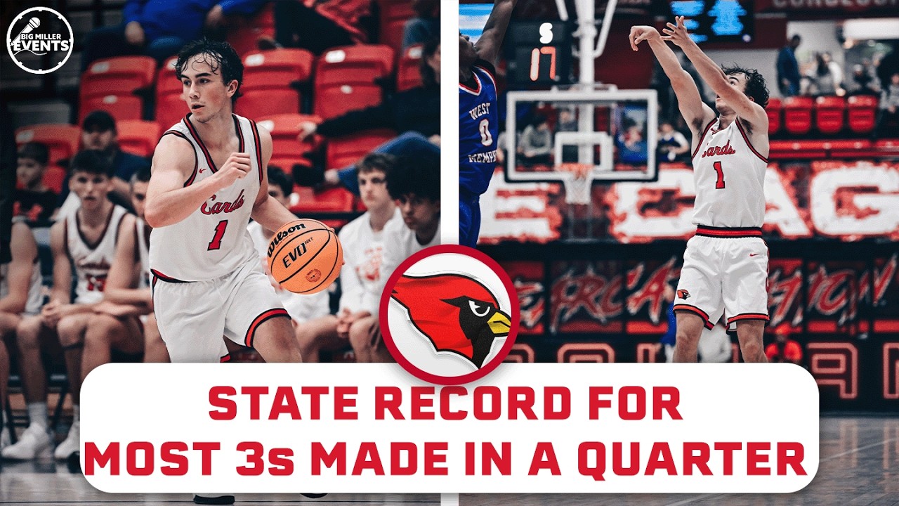 Eli Schwartzman makes history again | Arkansas state record for threes made in a quarter🔥
