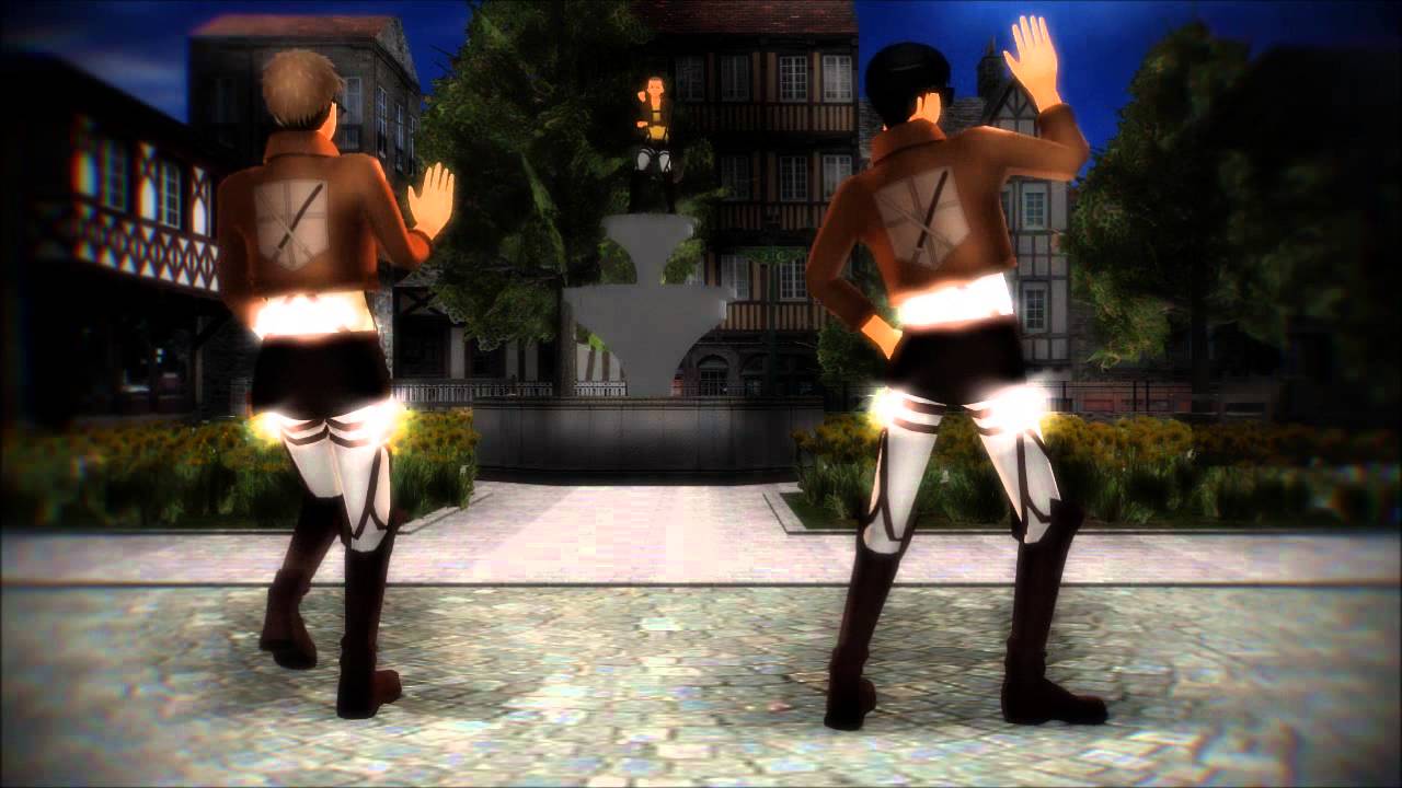 【MMD】Shingeki No Kyojin - Teach me how to jerk