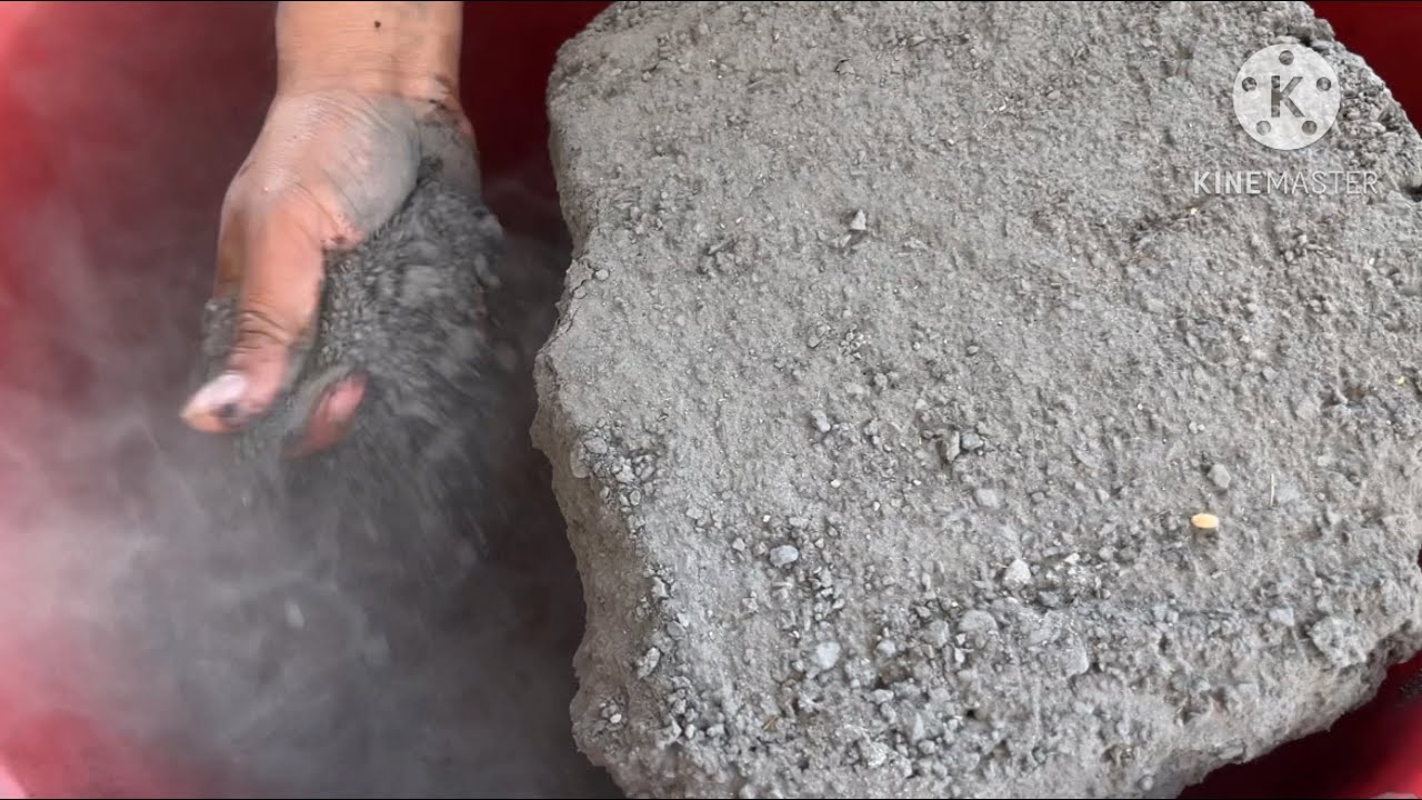 ASMR|| pure charcoal dry and water crumbing #satisfying #asmrcommunity #sandcement