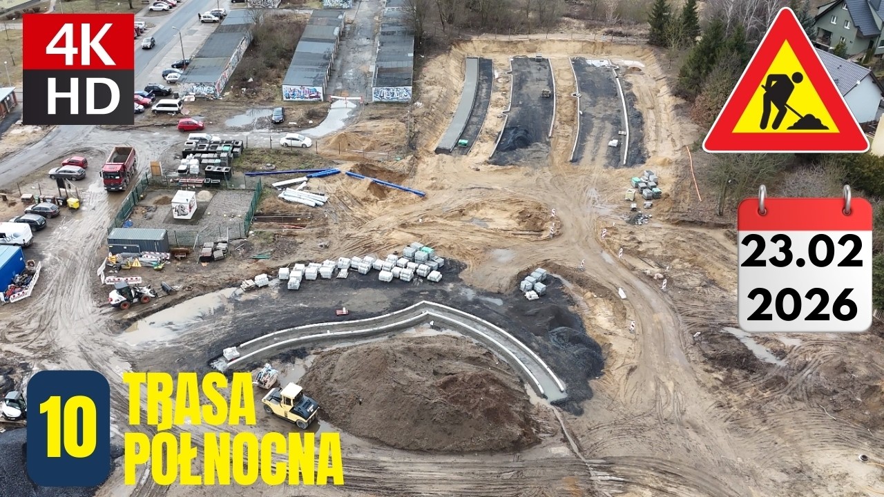 Gorzów Wielkopolski, budowa Trasy Północnej 23 02 2026