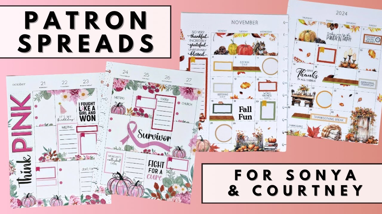 PLAN WITH ME | PATRON SPREADS FOR SONYA & COURTNEY | THE HAPPY PLANNER