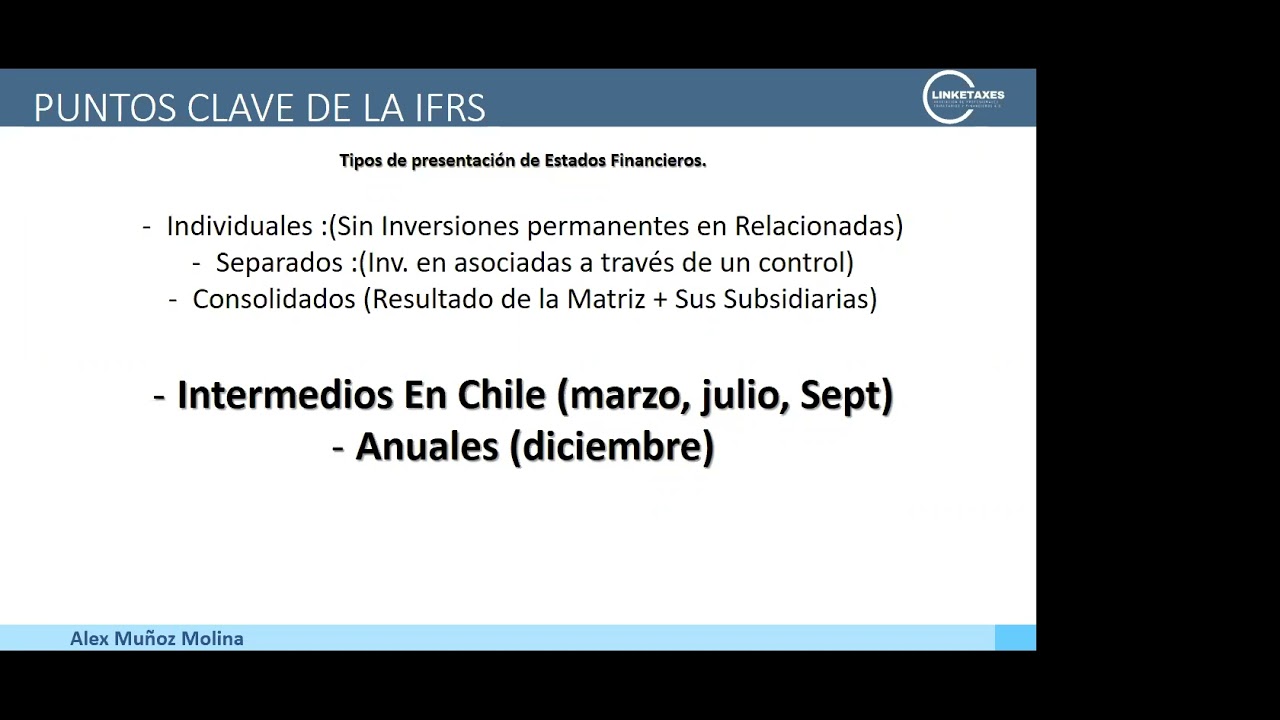 IFRS una visión de las NIC-N IIF más relevantes en la contabilidad para Chile