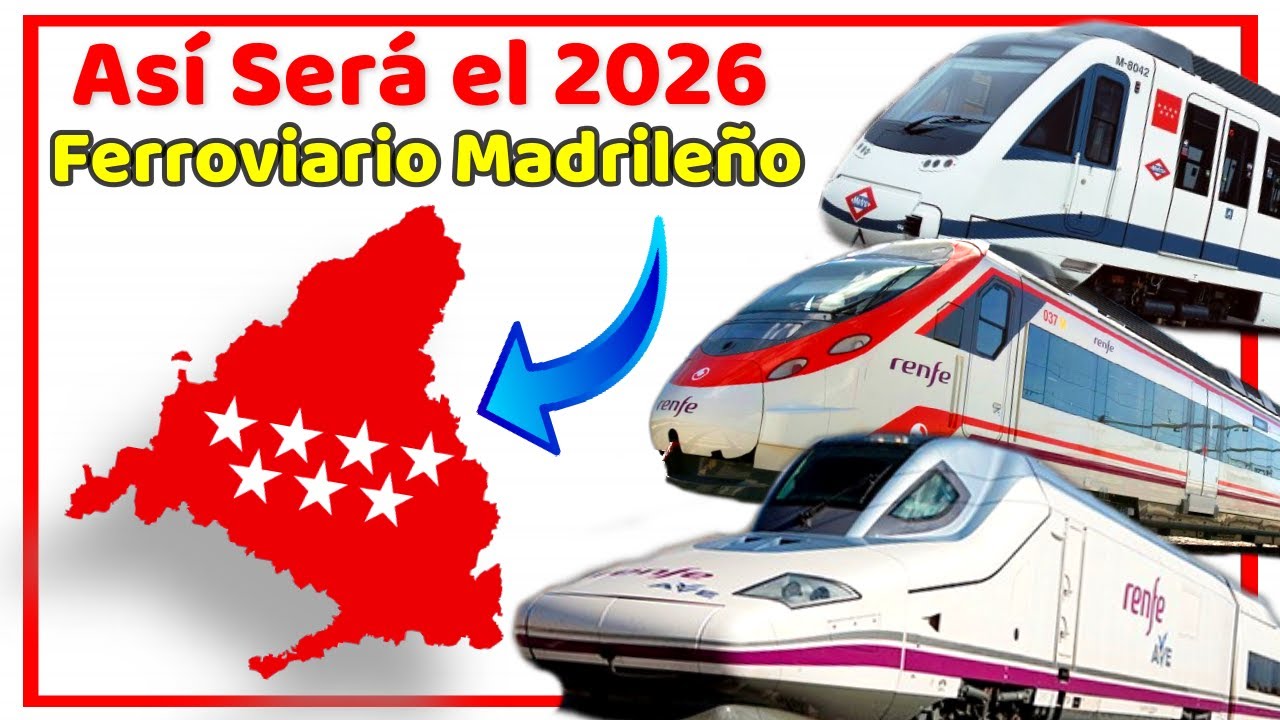 🔴 TODAS las OBRAS y PROYECTOS FERROVIARIOS en AVE CERCANÍAS y METRO de MADRID en 2026 🔴 Barajas