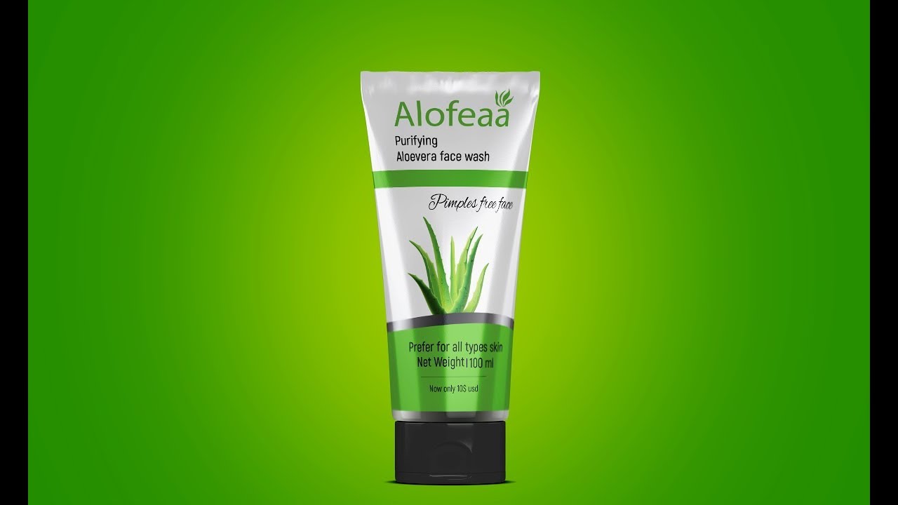 Product Packaging Design - Face Wash Tube - Photoshop Tutorial