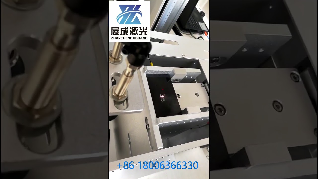 Fiber laser marking machine with automation accessories for nameplate marking