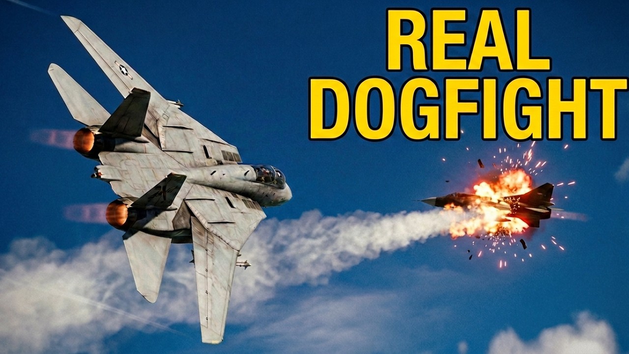 F-14 Tomcat сбивают ливийские МиГ-23: реальное аудио и видео с камеры в кабине пилота