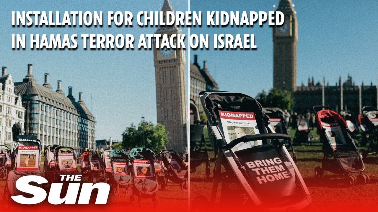 'Empty Buggies' Installation for children kidnapped in Hamas terror attack on Israel