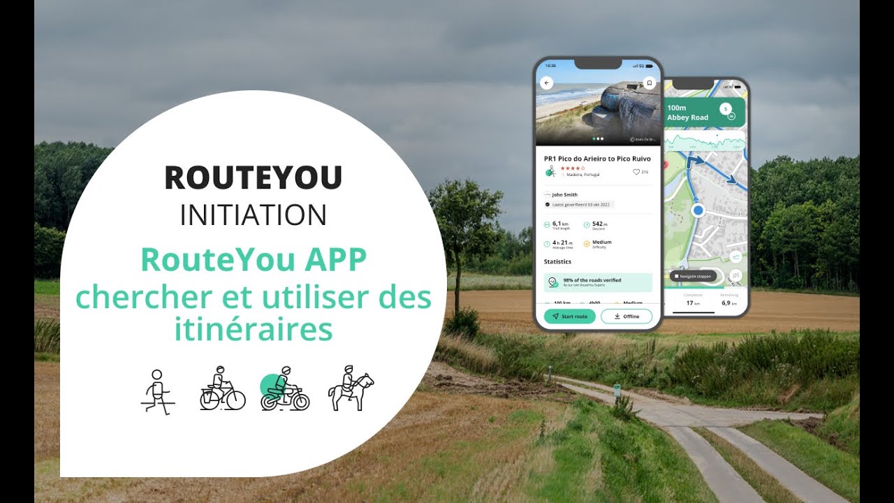 RouteYou APP : chercher et utiliser des itinéraires