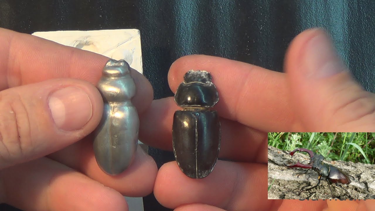 Копия жука из олова.Изготовление формы.