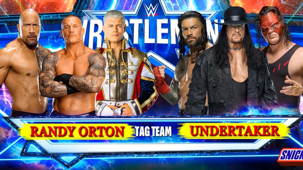 Randy Orton Cody Rhodes & The Rock vs. Undertaker Kane & Roman Reigns | Tag Team Match