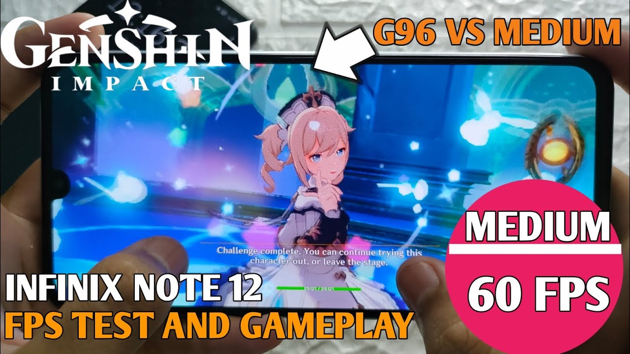 INFINIX NOTE 12 MEDIATEK HELIO G96 GENSHIN IMPACT GAMEPLAY | MEDIUM 60 FPS