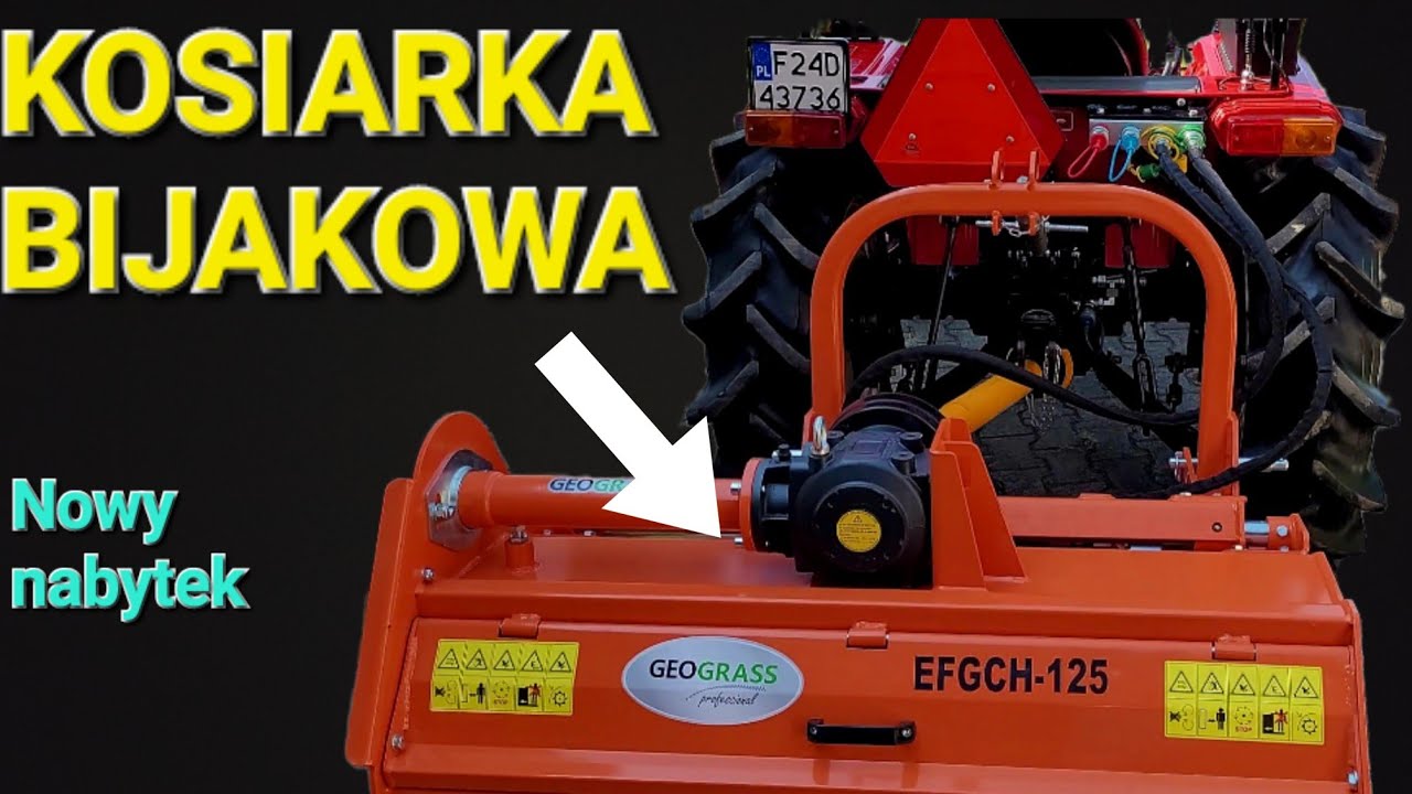 Kosiarka bijakowa EFGCH 125 GEOGRASS  oraz YANMAR F24D czyli krótka prezentacja nowego nabytku