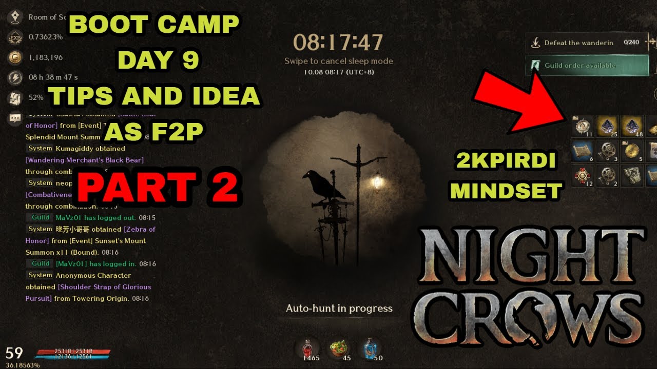 NIGHTCROWS - DAY 9 NA SA BOOTCAMP TIPS AND IDEA PART 2 PARA EASY LEVEL