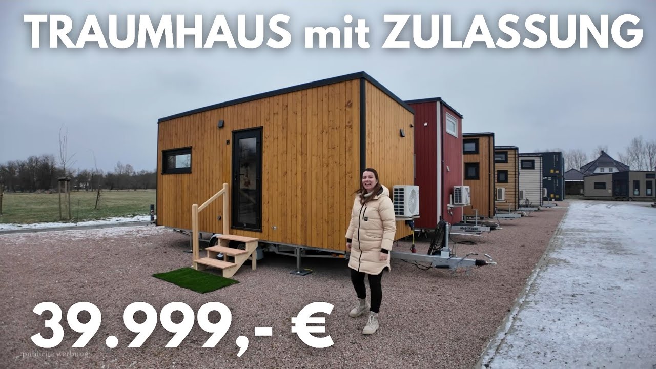 39.999 € TRAUMHAUS mit ZULASSUNG Mobihouse Mobi Wood Strassenzulassung Wohnwagen 3,5t superleicht
