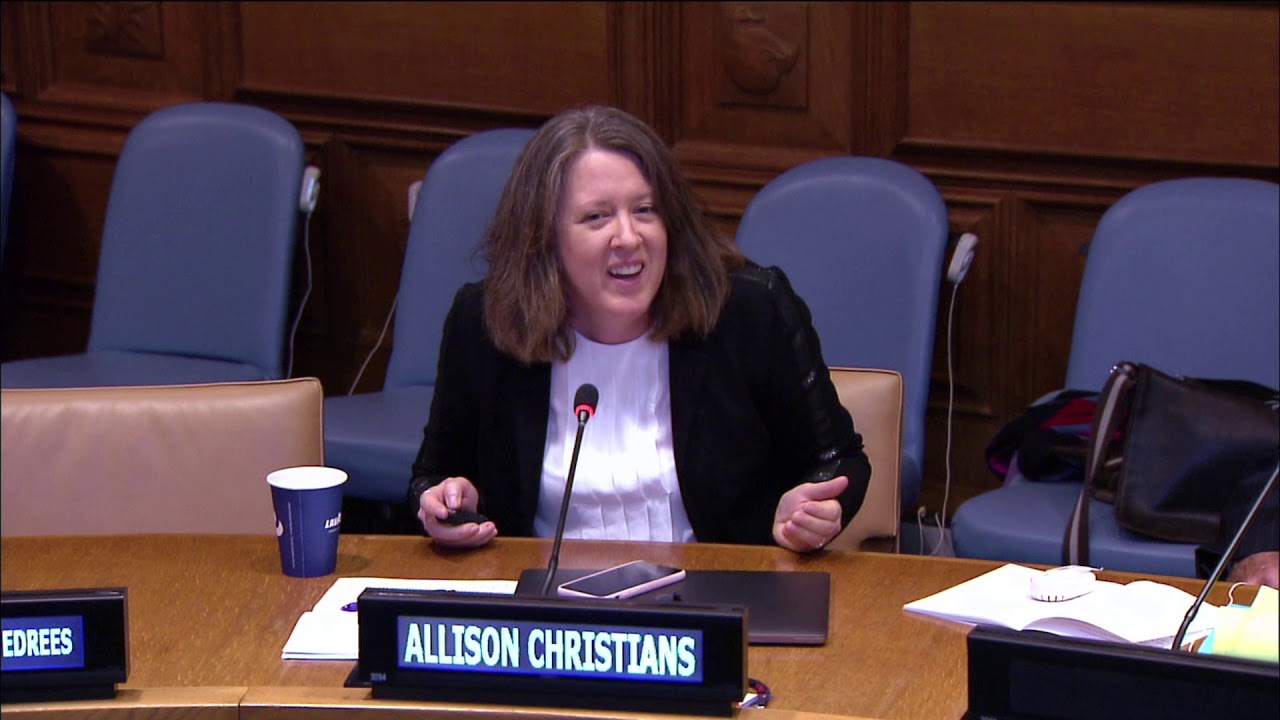 2019 Presentation - Allison Christians, Full Professor Associate