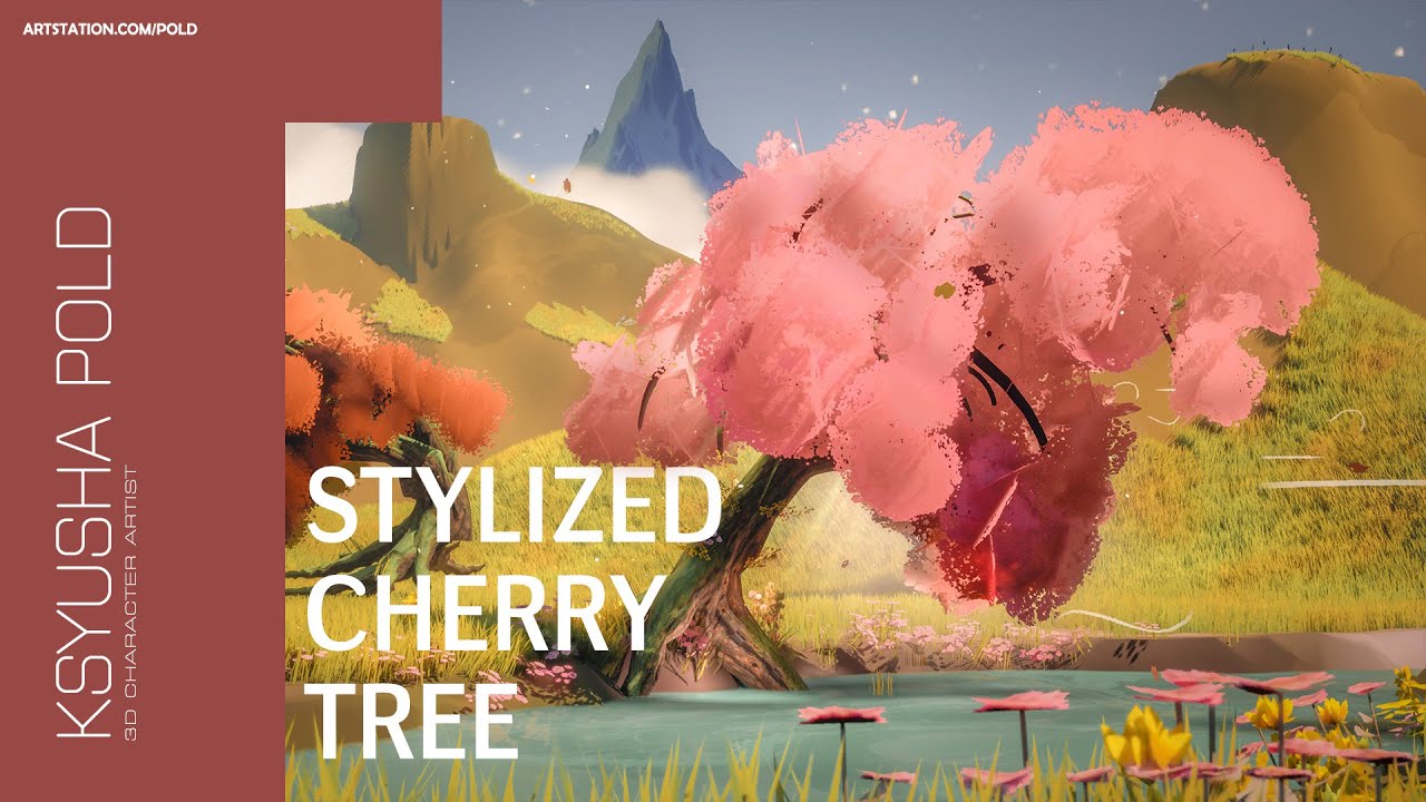 3D Stylized Cherry Tree I Tree It I Photoshop I Make Falling Petals Niagara Unreal Engine