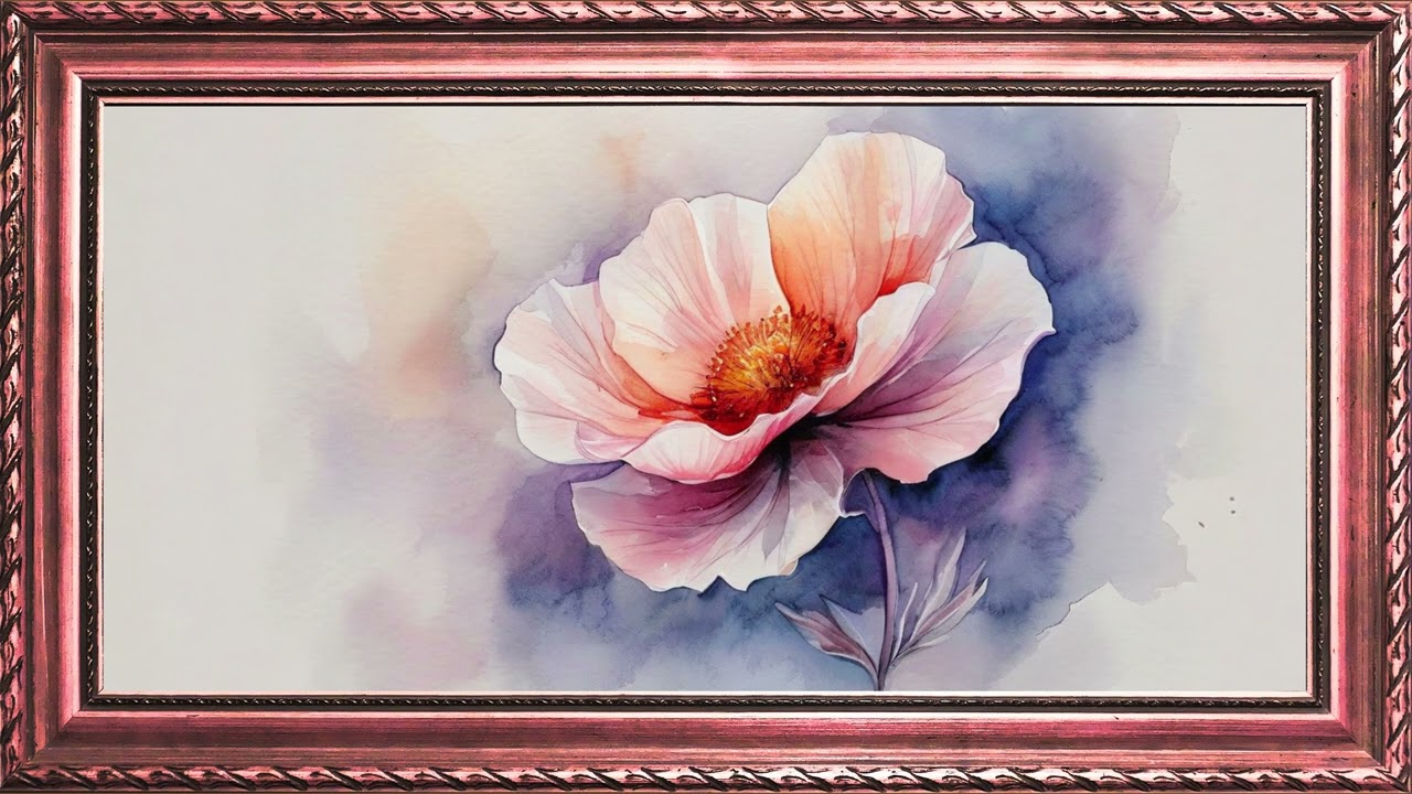 Relaxing 4K Floral Art for Frame TV | Vintage House Screensaver| Digital Frame Art Painting