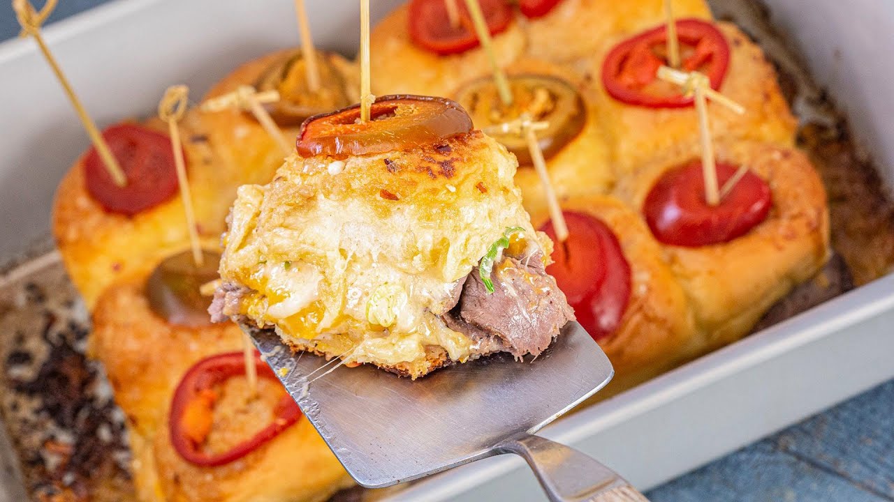 How To Make Cheesy Roast Beef Casserole Sliders by Sunny Anderson