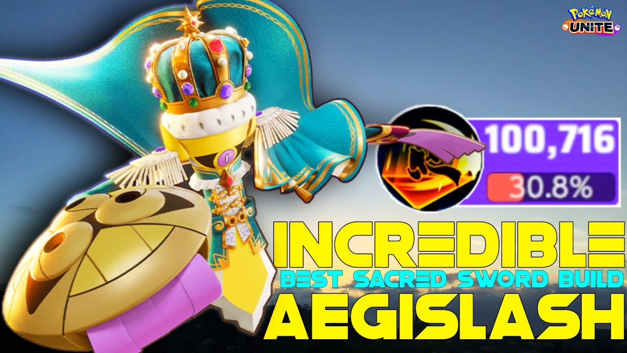 AEGISLASH BECOMES INCREDIBLY STRONG IN SOLO Q WITH THIS BUILD OF SACRED SWORD | POKEMON UNITE