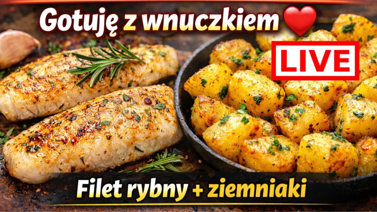 Niedzielny LIVE: Filet rybny z ziemniakami 🐟🥔 | Gotuję z wnuczkiem