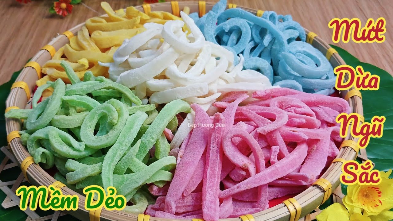 Cách làm Mứt Dừa Ngũ Sắc không bị chảy nước thành công ngay lần đầu cho người mới / Candied coconut 