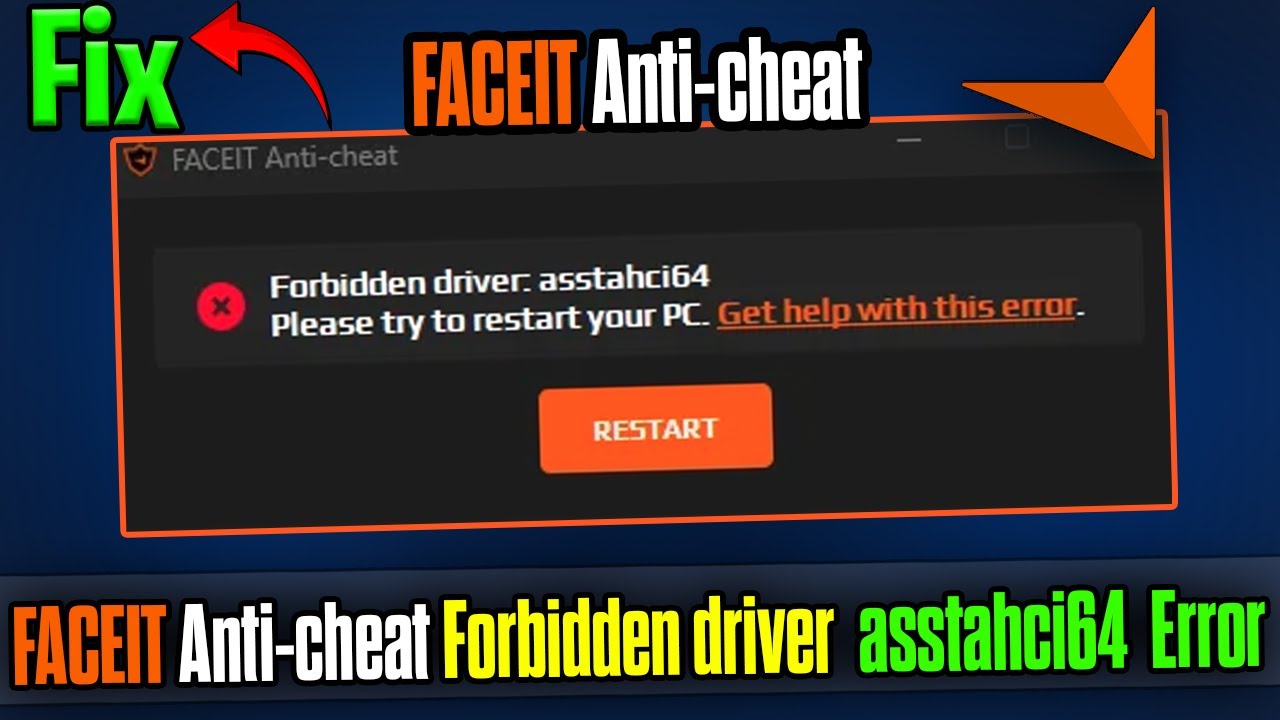Fix FACEIT Anti-Cheat Forbidden Driver asstahci64 Error 🔧🎮