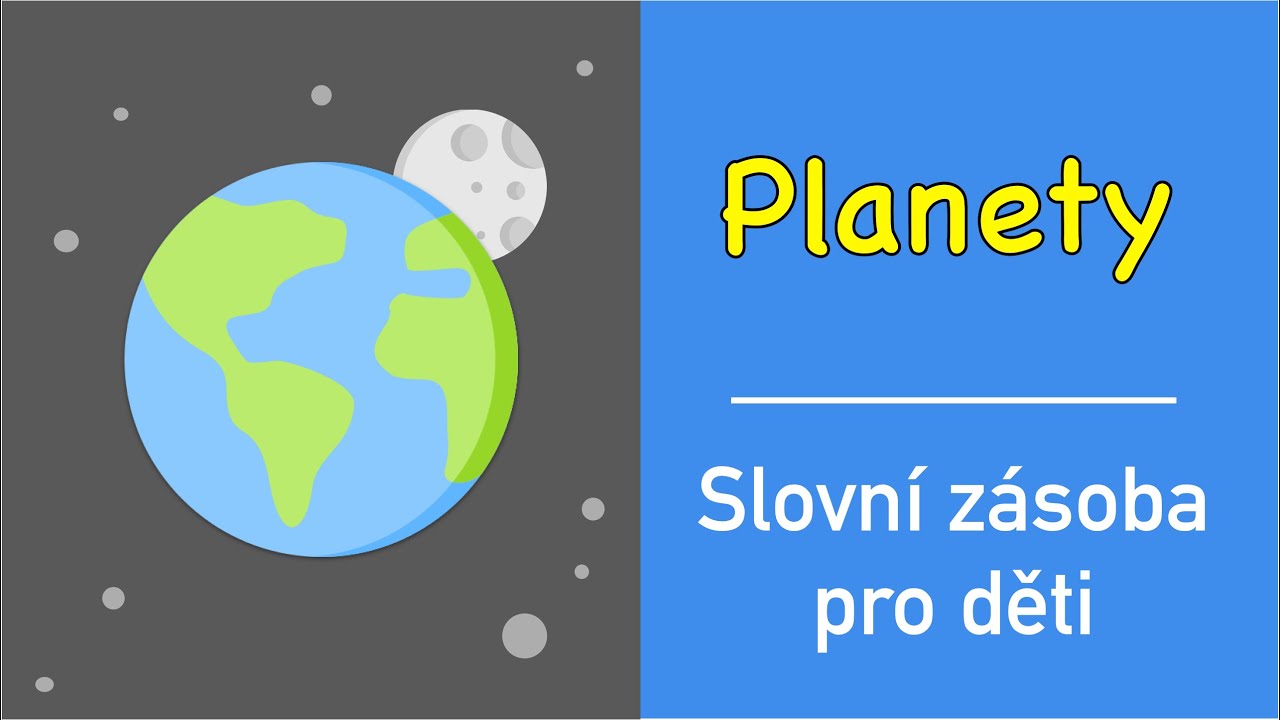 Učení slov pro děti | Planety sluneční soustavy (Merkur, Venuše, Země, Mars, Jupiter a další)