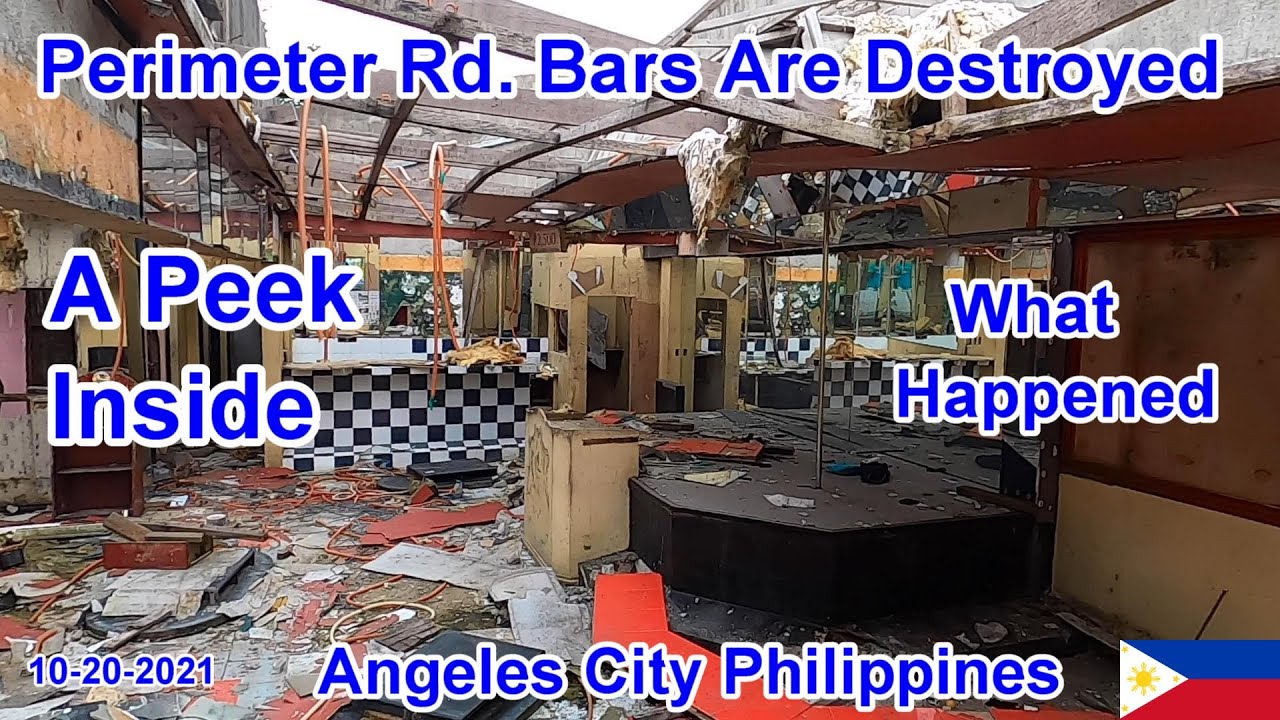 THESE PERIMETER RD. BARS ARE COMPLETELY DESTROYED - WILL THEY RETURN : ANGELES CITY PHILIPPINES