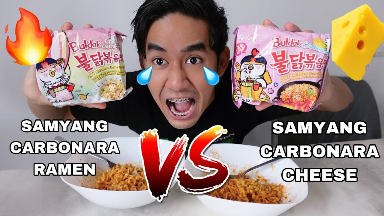 SAMYANG PALING TAK PEDAS DI DUNIA 😂🔥 SAMYANG CARBONARA CREAM VS SAMYANG CARBONARA CHEESE 🔥🧀