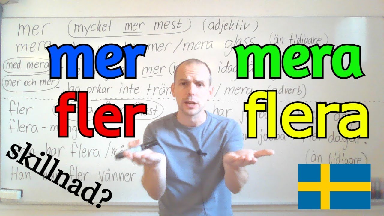 Mer, mera och fler, flera (vad är skillnaden?) SFI