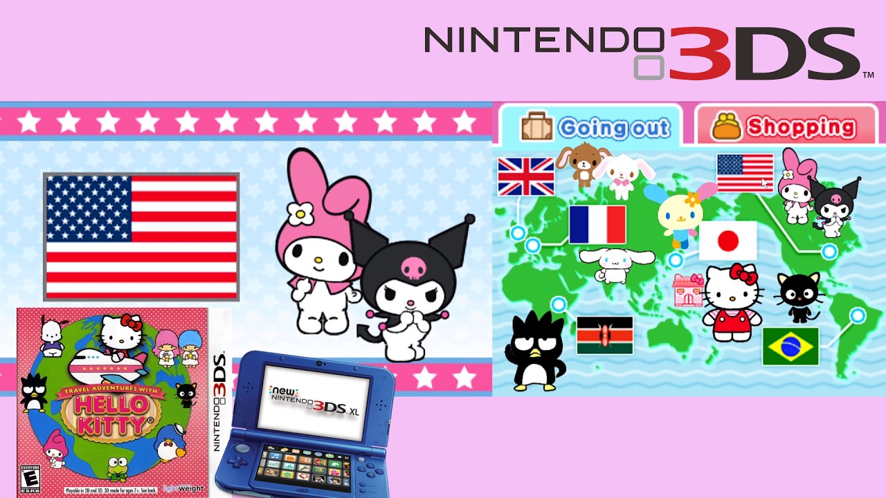 Travel Adventures with Hello Kitty (2013) Nintendo 3DS Gameplay in HD～4K 60FPS