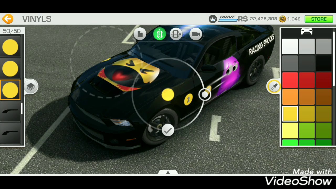 REAL RACING 3 VINYL TUTORIAL Mustang gt500 Pacman