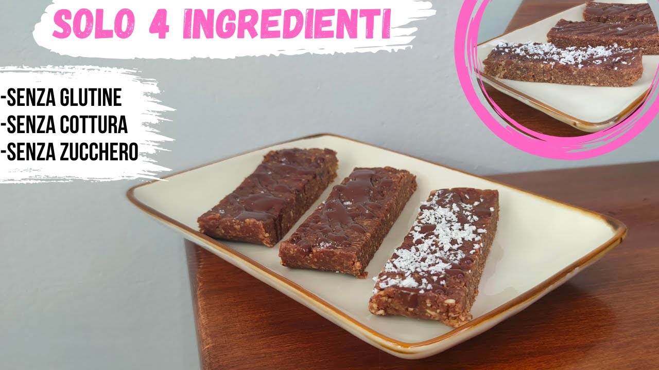 Barrette energetiche, 4 INGREDIENTI! Facilissime.