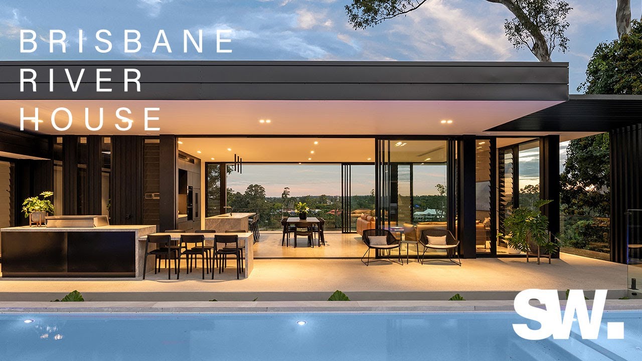 BRISBANE RIVER HOUSE - SLEEK MODERN PAVILION HOME
