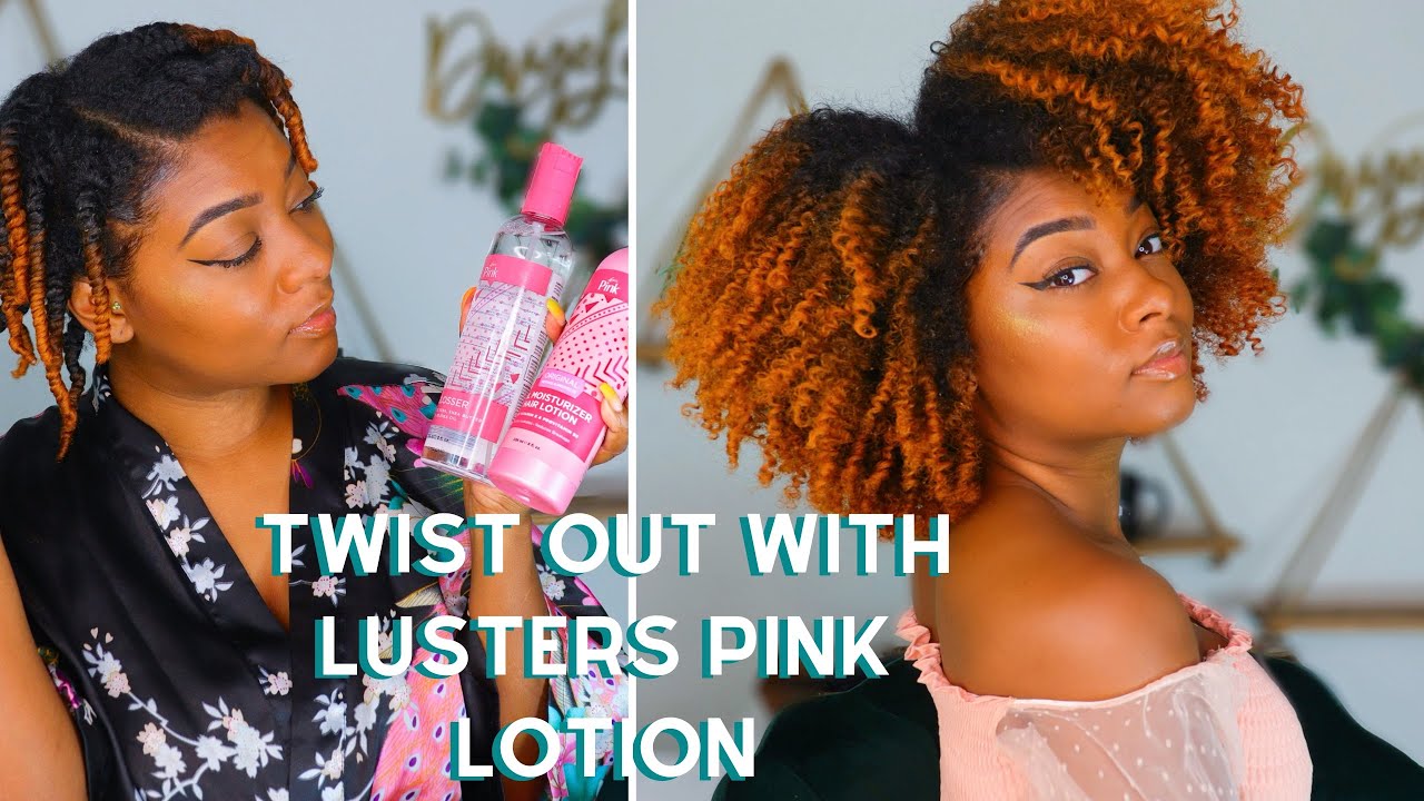 Two Product Twist Out | Affordable Natural Hair Products: Luster's Pink Oil Moisturizer Hair Lotion