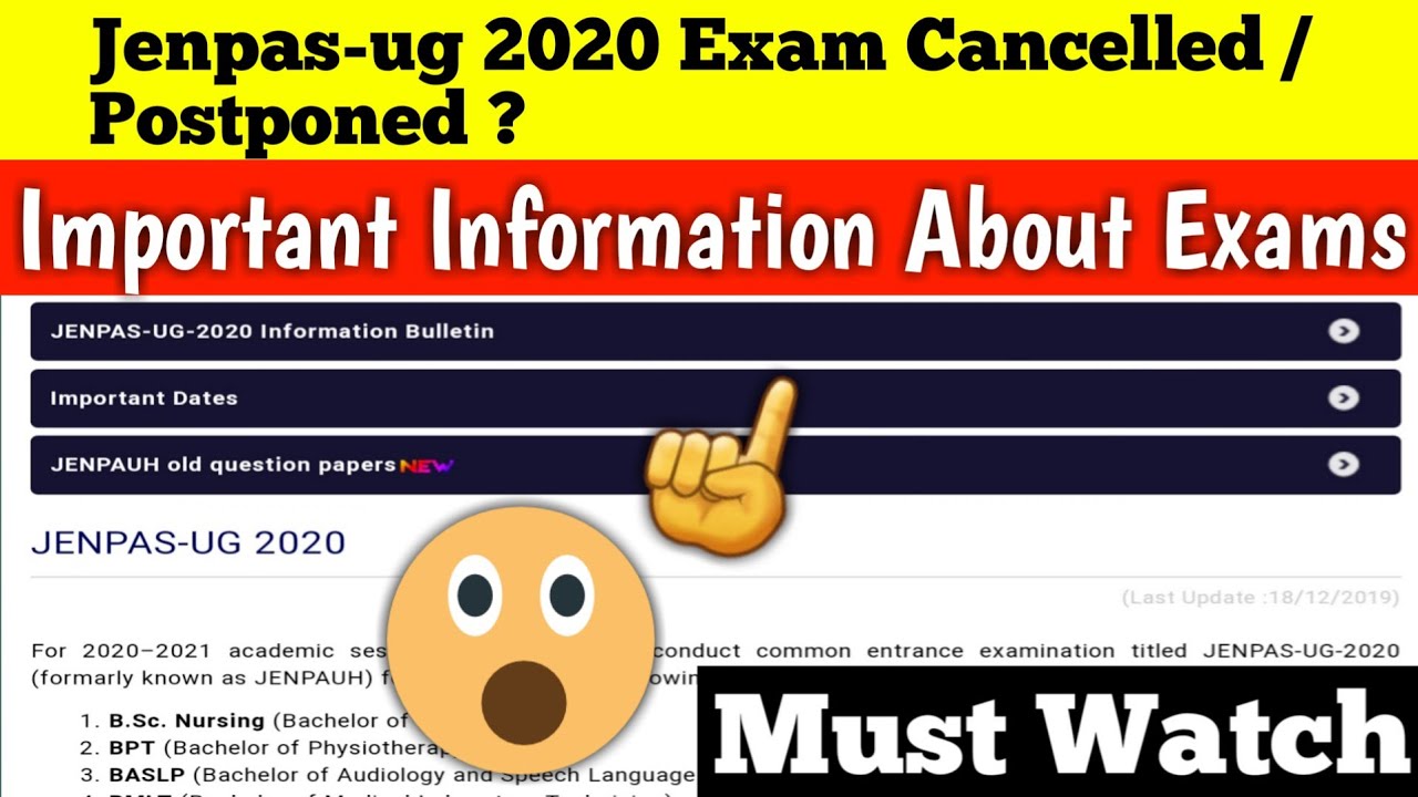 Jenpas-ug 2020 Cancelled? | Jenpas-ug 2020 exam date ? | jenpas-ug 2020 | jenpauh 2020