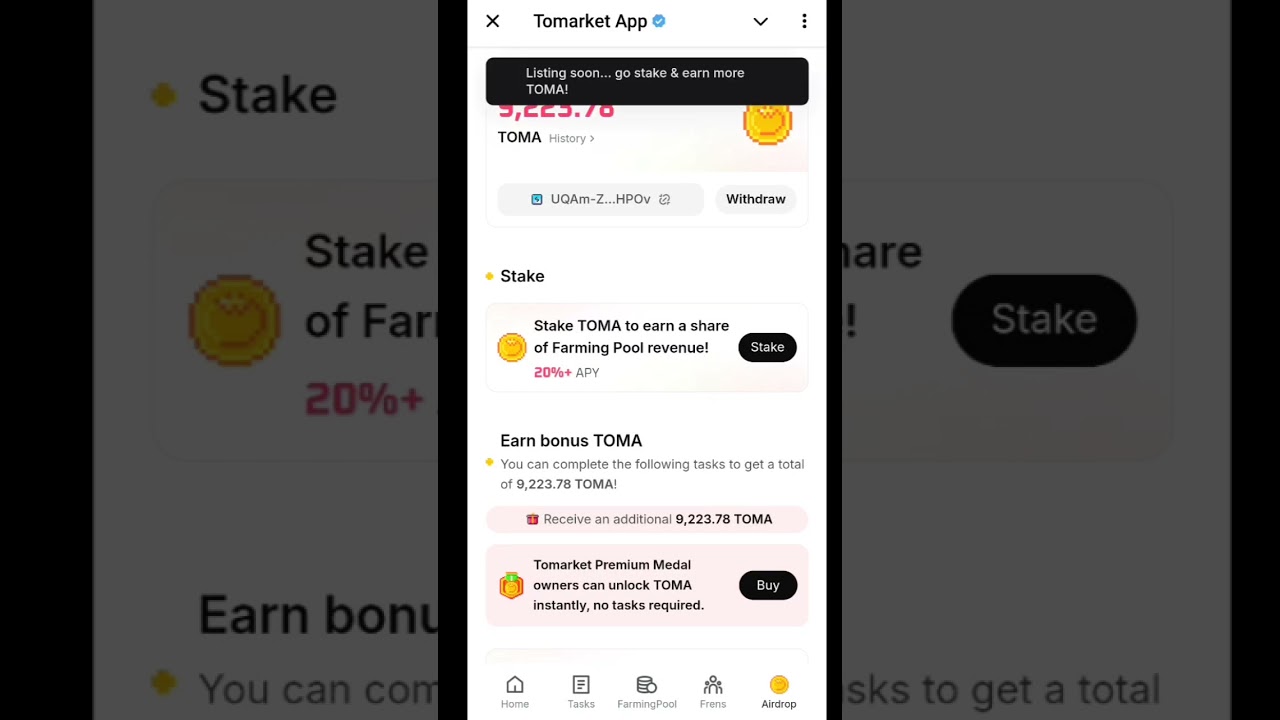 Tomarket Airdrop Claim & Withdrawal | #tomarketairdrop #tomarketlistingdate #tomarketdailycombo