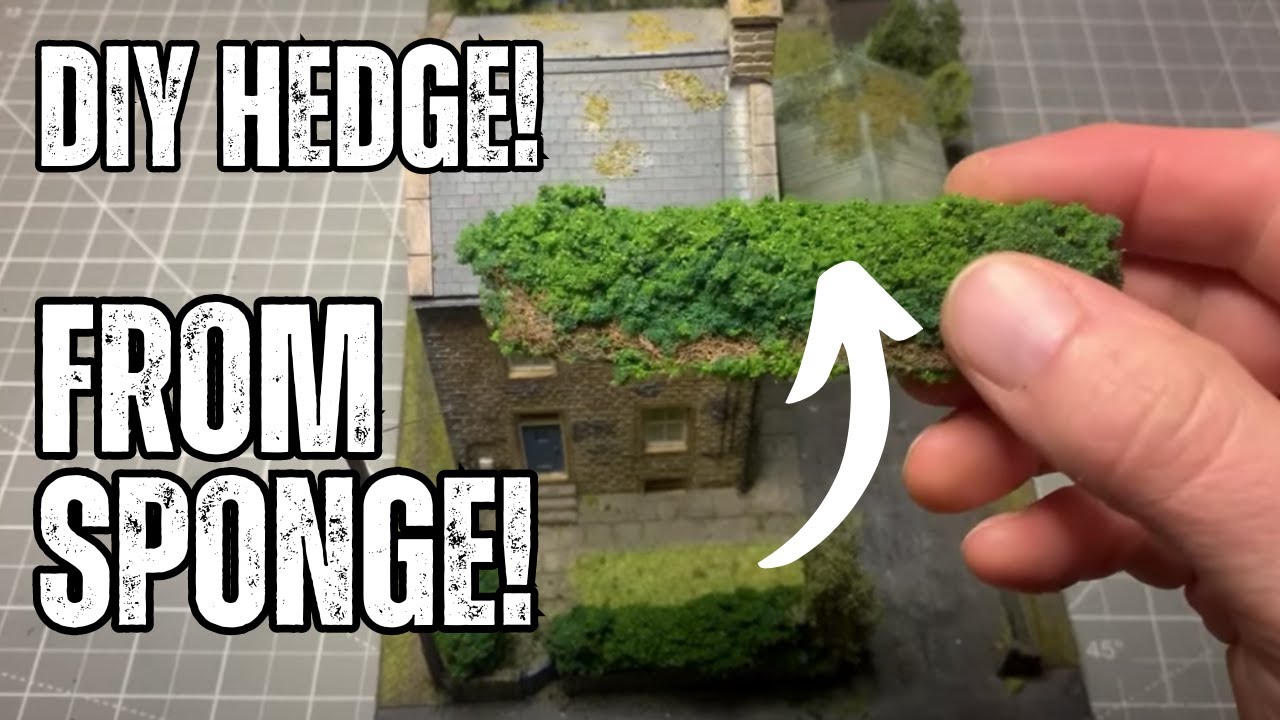 How to make an EASY model Hedge from a SPONGE!