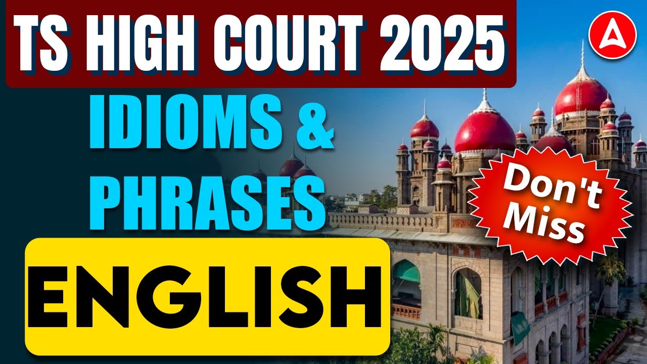 TS High Court English Classes | Idioms and Phrases | Telangana High Court English in Telugu