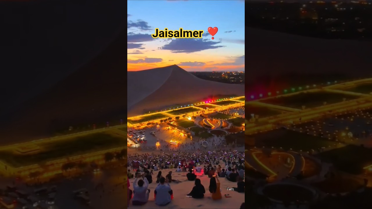 Jaisalmer Rajasthan night view ❣️❣️//#youtubeshorts #song #viral #jaisalmer #rajisthan #pinksity
