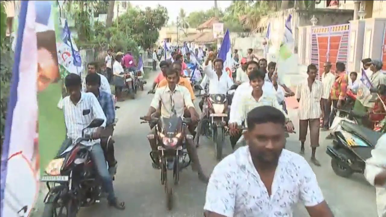 Bhimavaram YSRCP MLA Candidate Grandhi Srinivas in election campaign