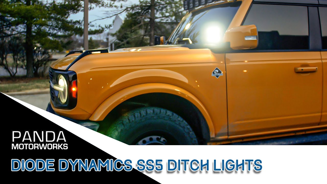 Biggest and Brightest Bronco Ditch Lights! | Bronco SS5 Ditch Light Install